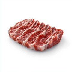 Raw Pork Cut on White Background