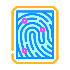 fingerprint scan color icon vector. fingerprint scan sign. isolated symbol illustration