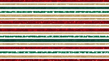 Festive glitter stripes and stars in red, green, and gold, perfect for holiday celebrations.