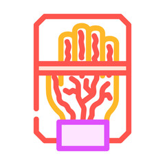 Obraz premium palm vein recognition color icon vector. palm vein recognition sign. isolated symbol illustration