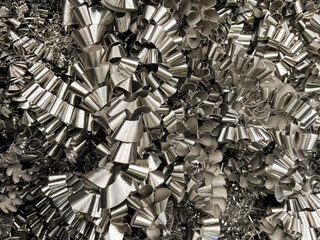 Inconel turnings ready to be recycled for its nickel content