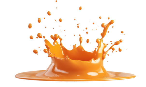 Baby food splash on transparent background 

