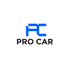 Obraz premium Letter PC Logo Monogram. Initial AC Logo Vector Design. Simple Initials Logo Identity