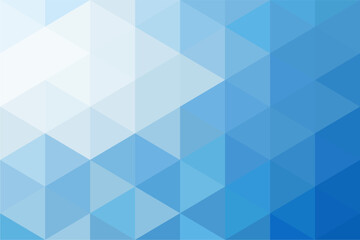 Obraz premium Mosaic triangle blue background. Gradient pixel polygonal background.