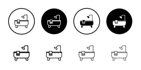 Bathroom icon Flat fill set collection