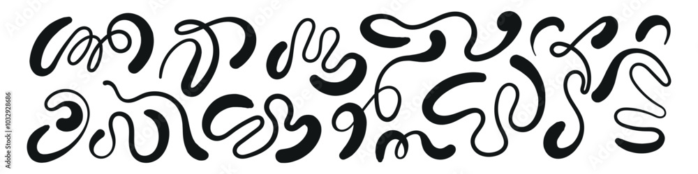Poster abstract pattern with playful squiggle lines and brush strokes. colorful texture with chalk and pain