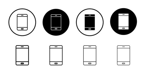 Mobile icon Flat fill set collection
