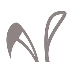 rabbit icon logo design template