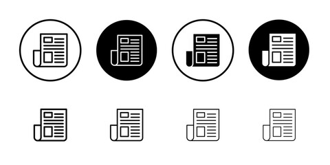 News icon Flat fill set collection