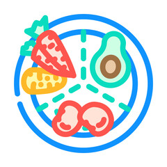 plant based diet vegan food color icon vector. plant based diet vegan food sign. isolated symbol illustration