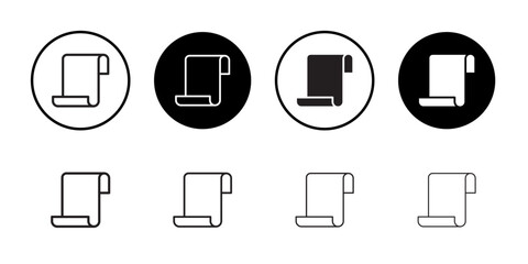 Scroll icon Flat fill set collection