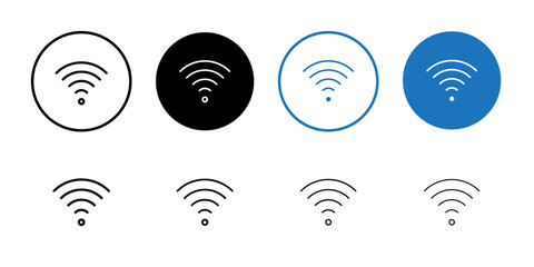 Signal icon Flat fill set collection