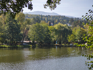 Landscape of Iskar river near Pancharevo lake, Bulgaria