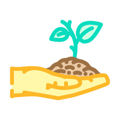 environmental consciousness vegan color icon vector. environmental consciousness vegan sign. isolated symbol illustration