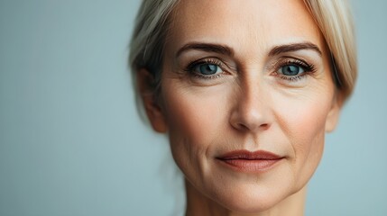 Before and after of a senior woman smiling, transitioning from aged, thinning lips with wrinkles to fuller, youthful lips and smooth skin