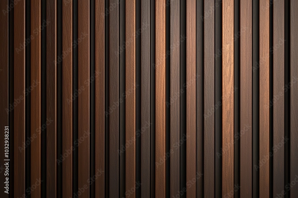 Poster A brown wooden board with a pattern of brown and black stripes