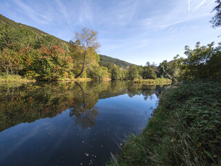 Landscape of Iskar river near Pancharevo lake, Bulgaria