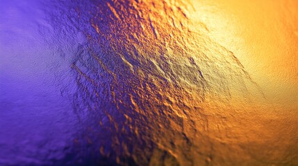 Abstract colorful texture with metallic shine in purple and gold tones.