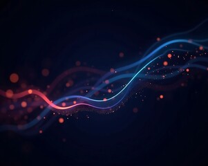 Florescent glowing light on black