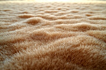 Soft, textured surface resembling natural terrain in warm tones, highlighting unique fibers and patterns