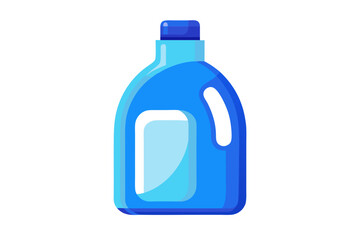 Detergent bottle Blue blank bottle isolated over white background