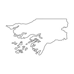 guinea bissau map icon