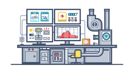 Modern Laboratory Workspace with Advanced Technology