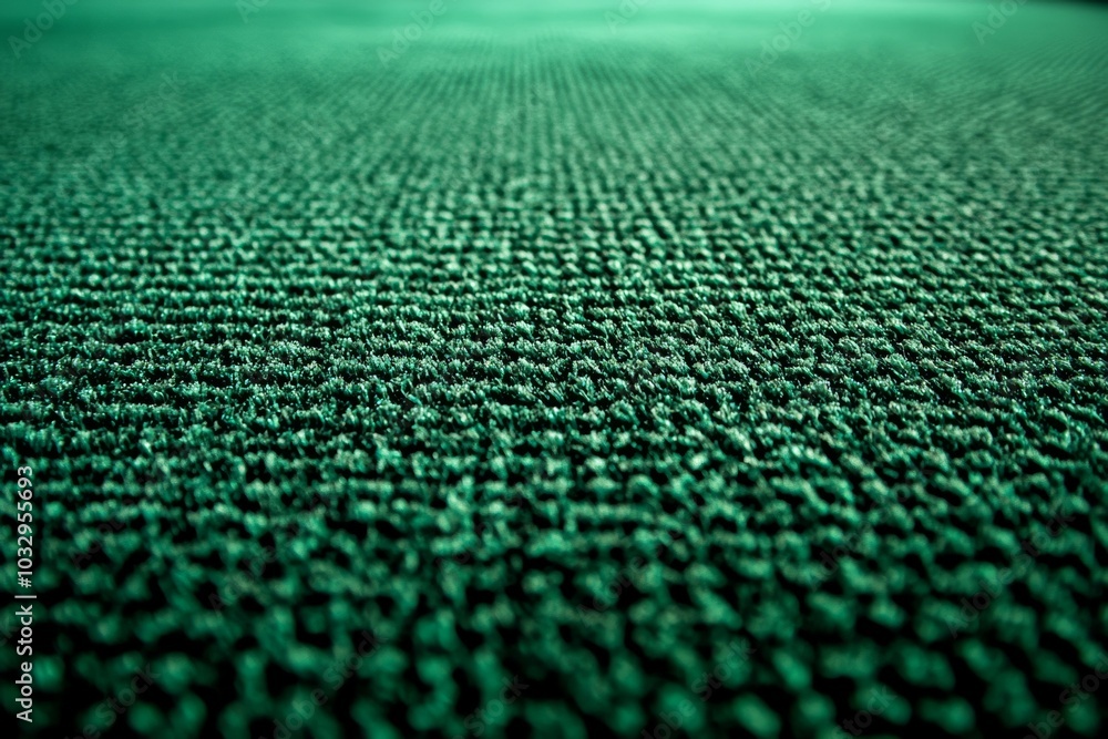 Poster a close up of a green carpet with a pattern of squares