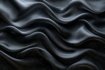 Obraz premium A black fabric with a wave pattern and a lot of stars