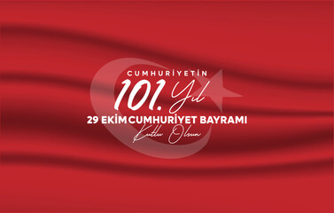 29 Ekim Cumhuriyet Bayramı Kutlama tasarımı Translate: 29 October Republic Day Celebration design