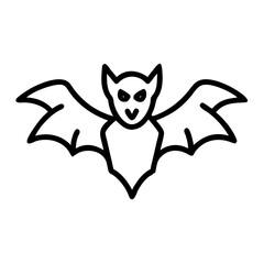Obraz premium Black outline icon of a group of bats in flight, with outstretched wings and pointed ears, designed without a background, perfect for symbolizing Halloween, nighttime, and spooky themes.