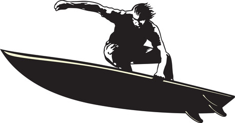 surf jump in aereal position