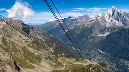 ルプレヴァン展望台から　シャモニ谷を望む　フランス　シャモニ