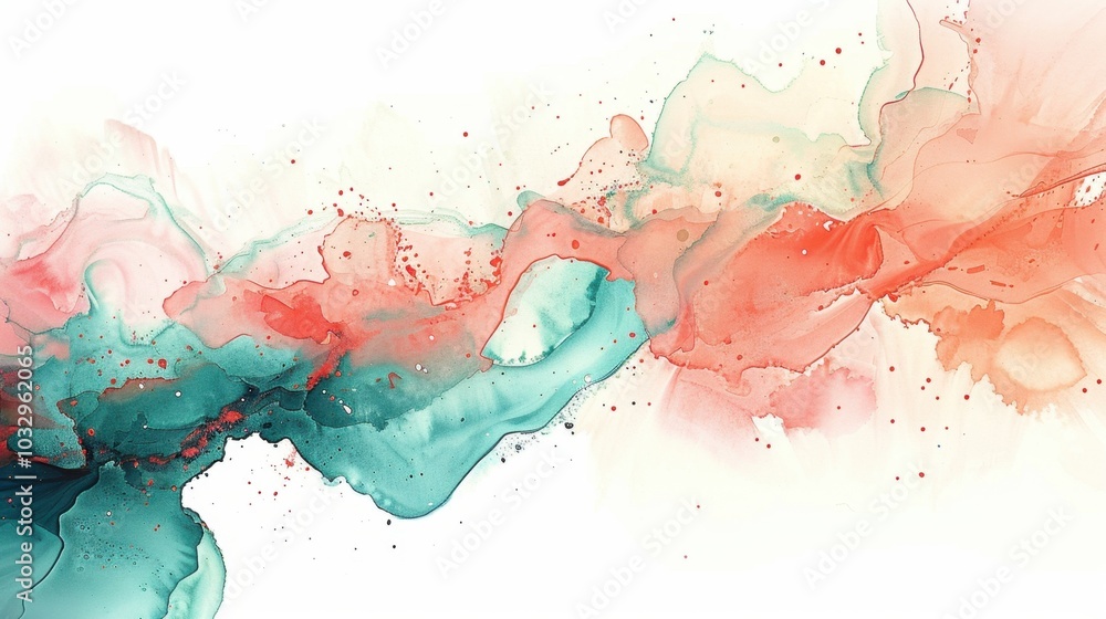 Wall mural Abstract Fluid Art in Soft Pastel Colors