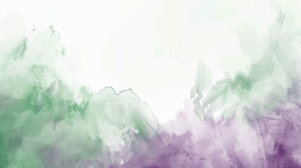Fototapeta premium Soft Abstract Watercolor Shades in Green and Purple