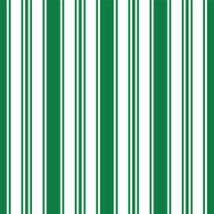 Vintage green candy cane stripes Christmas holiday Vector Pattern. Retro french horizontal ticking stripes green white seamless pattern.