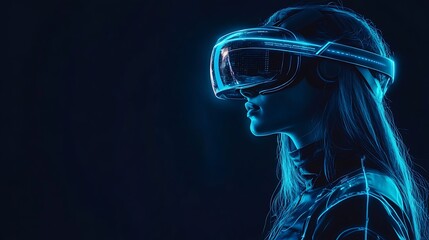 Woman Experiencing Immersive Virtual Reality