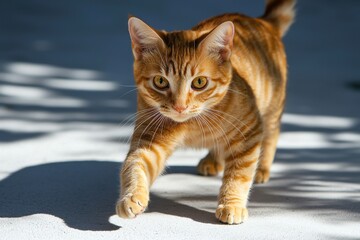 Fototapeta premium Orange Tabby Cat in Sunshine