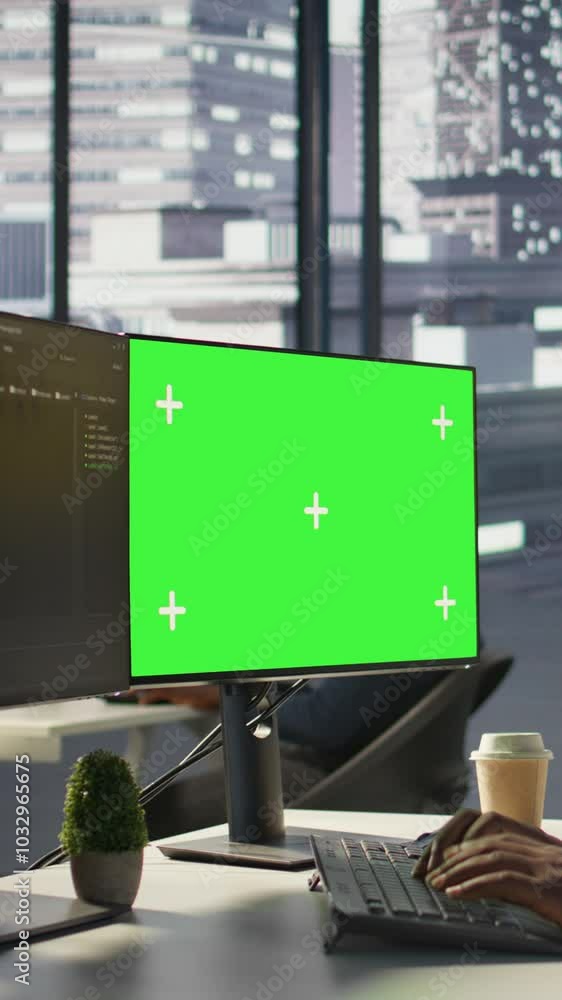 Aufkleber vertical video programmer utilizing green screen computer to train machine learning models, zoom in 