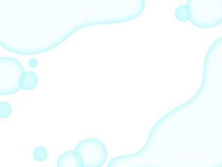 ゆるカワなメンフィス幾何学模様のフレーム素材　水色