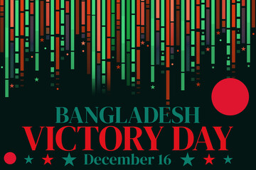 Bangladesh Victory Day wallpaper with shapes and text patriotic backdrop.