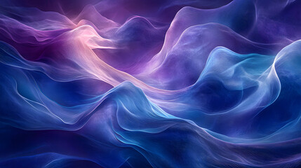 Obraz premium Elegant Abstract Geometric Design with Seamless Curves and Rich Hues of Blue and Purple Highlighting Brushstroke Textures