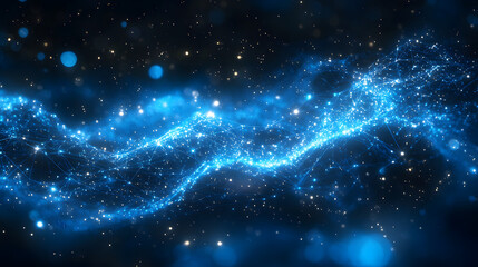 Fototapeta premium Capturing the Essence of Technology in an Elaborate Vector Background of Crisscrossing Blue Lines and Infinite Space