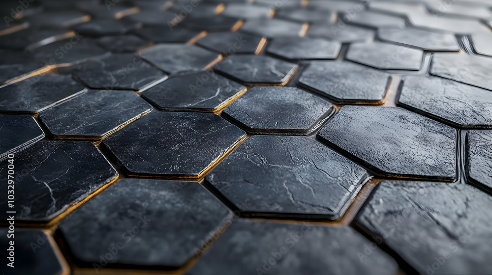 Poster hexagon pattern abstract background - close-up view