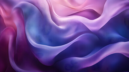 Obraz premium Captivating Intricate Abstract Geometric Forms with a Dance of Fluid Curves in Mesmerizing Shades of Blue and Purple