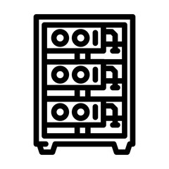 farm cryptocurrency mining line icon vector. farm cryptocurrency mining sign. isolated contour symbol black illustration