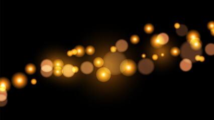 Lighting effects twinkling stars sparks spots rays. Website advertising design. Festive graphics of invitation card. Vector.