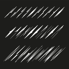 Dynamic stripe icon. Abstract lines symbol. Speed motion lines. Black and white vector.
