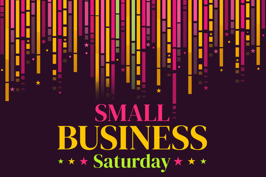 Small Business Saturday backdrop design with thin lines and text