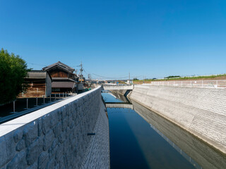改修工事中の河川